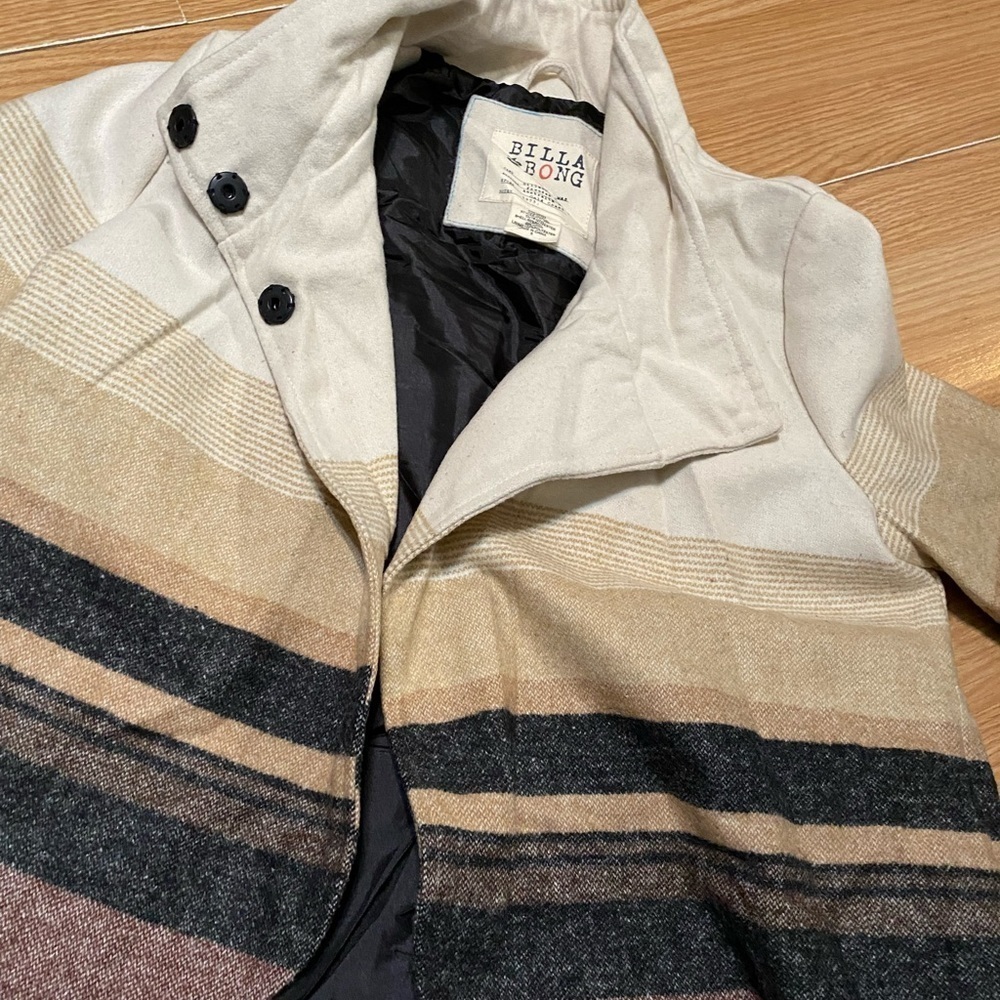 Billabong  Jacket Wool Blend Woven Pockets Size S - Picture 11 of 12